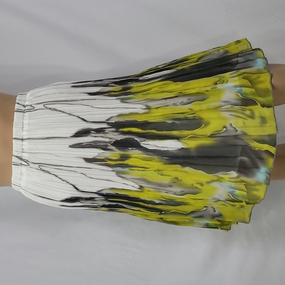 Athena Marie Pleated Multi print Skirt